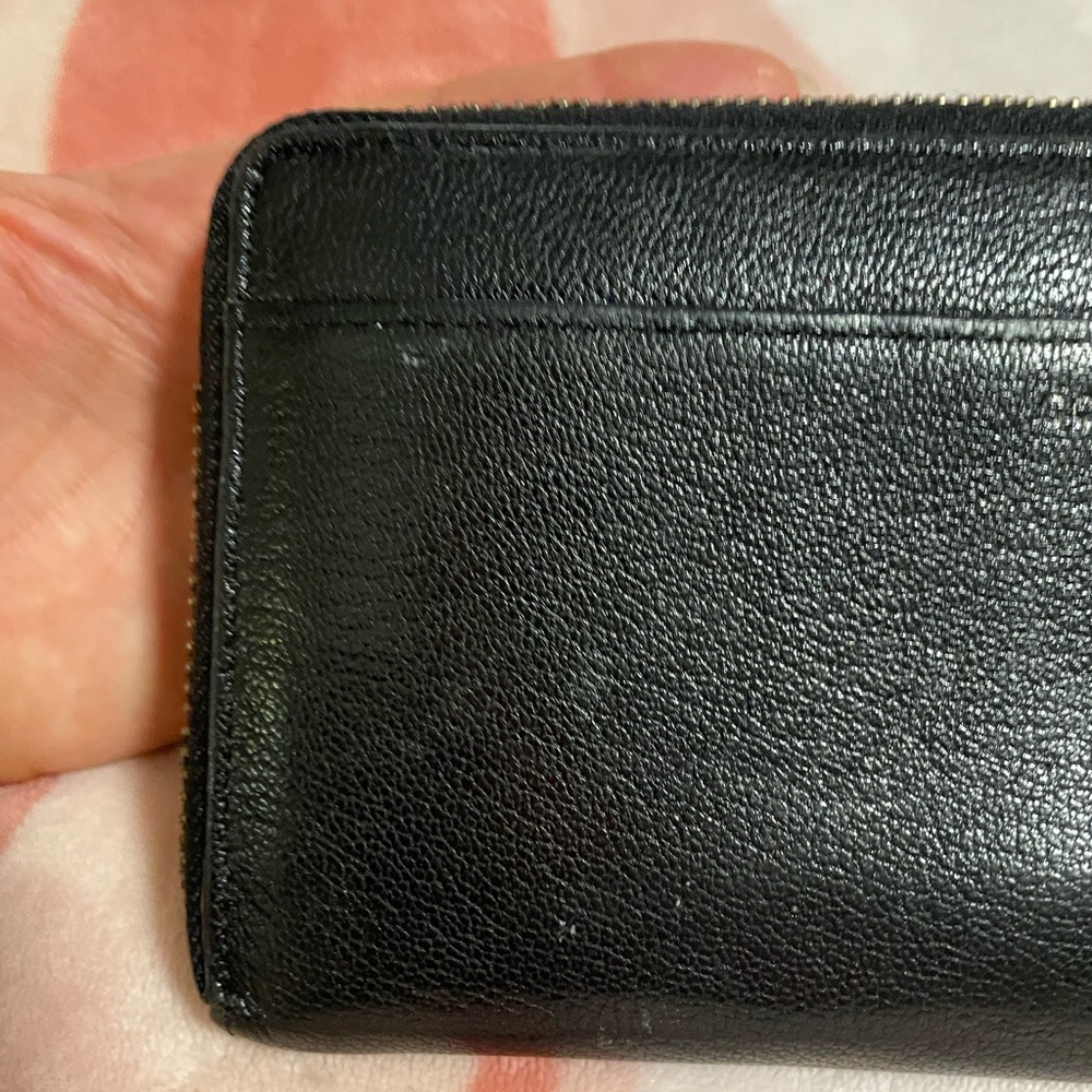 Cole Haan Large continental Zip Around Black Leather Wallet - Picture 9 of 16